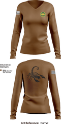 387th MP BN Women's Long Sleeve V-neck Shirt - 30