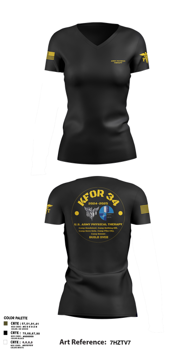 KFOR34 Physical Therapy 56671473 Women's Short Sleeve V-neck Shirt - 103