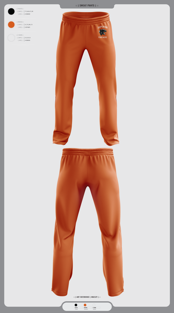 Sweatpants, Superior Panthers, Baseball, Teamtime, Team time, sublimation, custom sports apparel, team uniforms, spirit wear, spiritwear, sports uniforms, custom shirts, team store, custom team store, fundraiser sports, apparel fundraiser