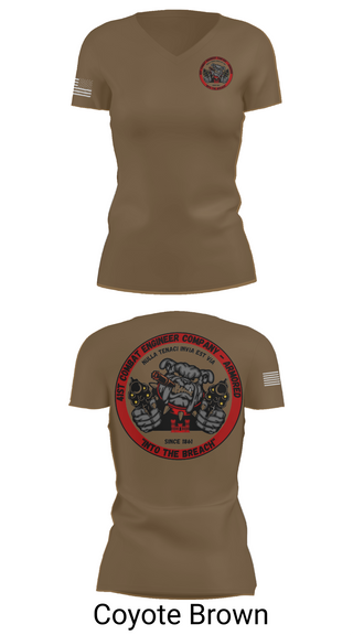 Womens Short Sleeve Vneck Shirt, 41st CEC-A, Army, Teamtime, Team time, sublimation, custom sports apparel, team uniforms, spirit wear, spiritwear, sports uniforms, custom shirts, team store, custom team store, fundraiser sports, apparel fundraiser