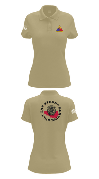 Womens Short Sleeve Performance Polo, 261st BSC CAVEMAN PLT, , Teamtime, Team time, sublimation, custom sports apparel, team uniforms, spirit wear, spiritwear, sports uniforms, custom shirts, team store, custom team store, fundraiser sports, apparel fundraiser