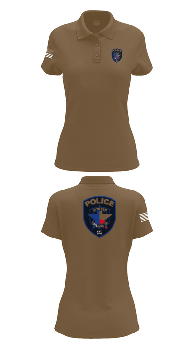 Cypress- Fairbanks ISD Police Department 56419862 Women's Short Sleeve Performance Polo  - 14