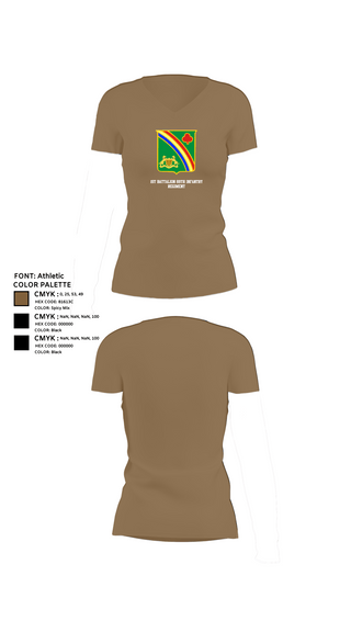 Womens Short Sleeve Vneck Shirt, 1st Battalion 69th Infantry Regiment, Army, Teamtime, Team time, sublimation, custom sports apparel, team uniforms, spirit wear, spiritwear, sports uniforms, custom shirts, team store, custom team store, fundraiser sports, apparel fundraiser