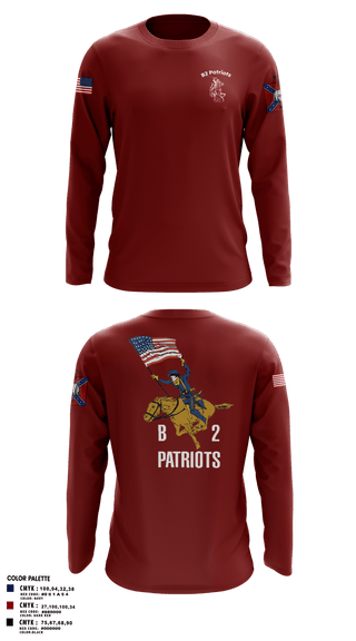Long Sleeve Performance Shirt, B2 Patriots sports, Army, Teamtime, Team time, sublimation, custom sports apparel, team uniforms, spirit wear, spiritwear, sports uniforms, custom shirts, team store, custom team store, fundraiser sports, apparel fundraiser