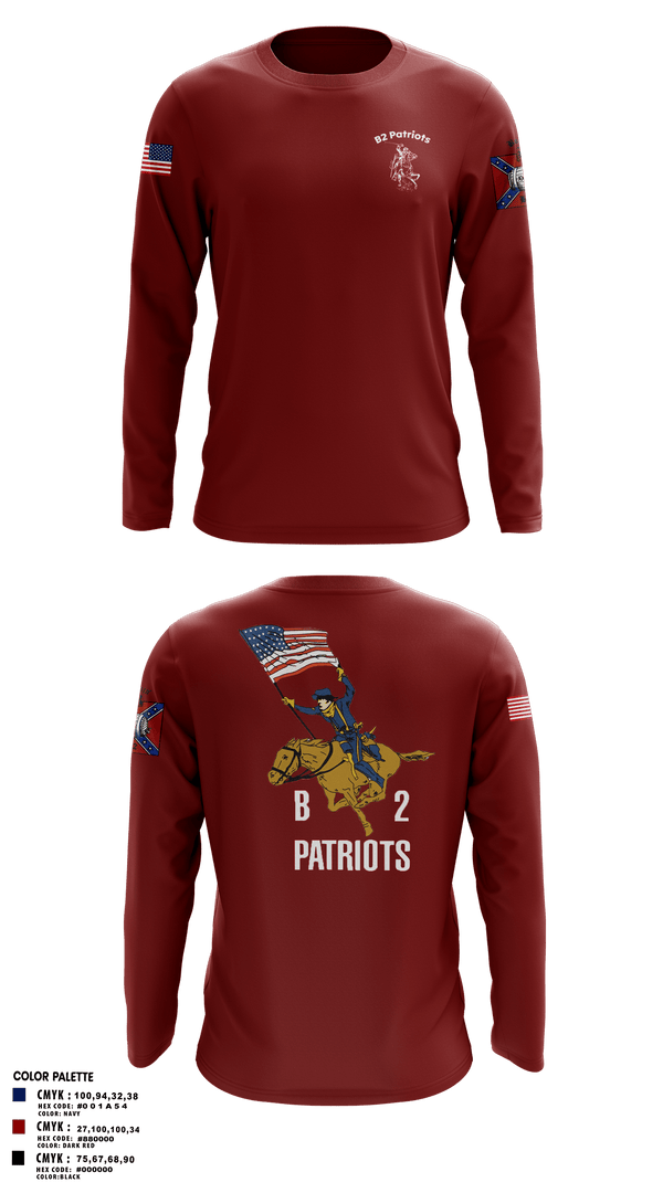 Long Sleeve Performance Shirt, B2 Patriots sports, Army, Teamtime, Team time, sublimation, custom sports apparel, team uniforms, spirit wear, spiritwear, sports uniforms, custom shirts, team store, custom team store, fundraiser sports, apparel fundraiser