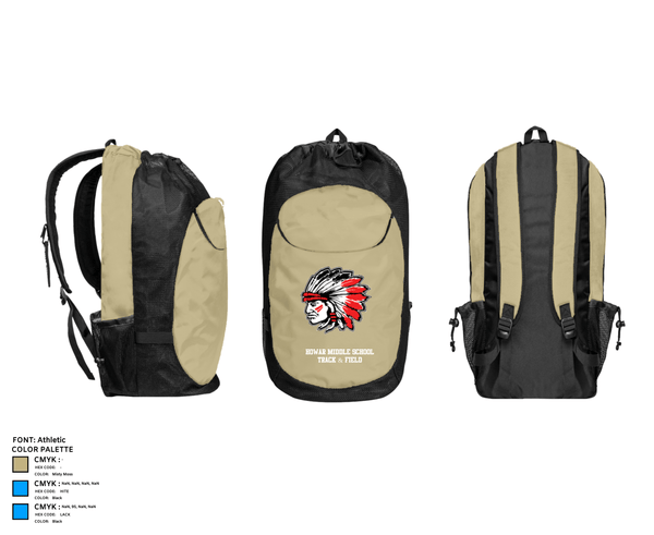 Gear Bag, Howar Middle School Track & Field, Track & Field, Teamtime, Team time, sublimation, custom sports apparel, team uniforms, spirit wear, spiritwear, sports uniforms, custom shirts, team store, custom team store, fundraiser sports, apparel fundraiser