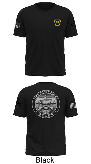 Old School Cotton Feel Shirt, Fire Controlman, Navy, Teamtime, Team time, sublimation, custom sports apparel, team uniforms, spirit wear, spiritwear, sports uniforms, custom shirts, team store, custom team store, fundraiser sports, apparel fundraiser