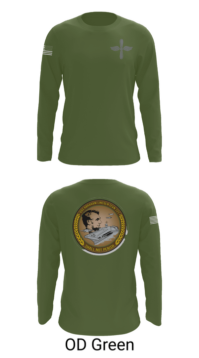 CVN 72 Abraham Lincoln 88368148 Long Sleeve Performance Shirt 44
