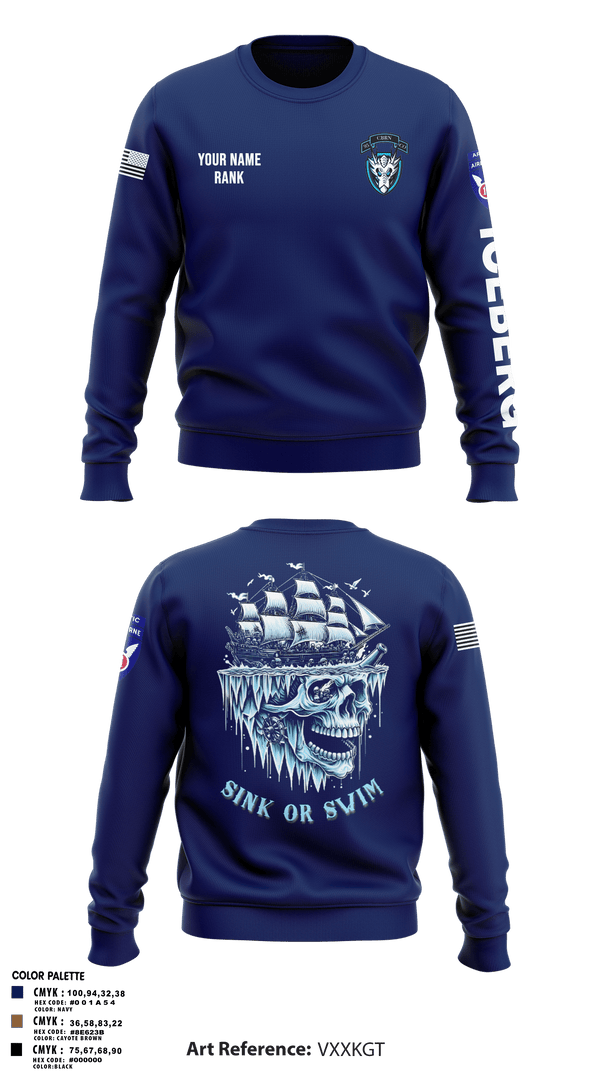 Crew Neck Sweatshirt, HQ, 95th CM CO, Army, Teamtime, Team time, sublimation, custom sports apparel, team uniforms, spirit wear, spiritwear, sports uniforms, custom shirts, team store, custom team store, fundraiser sports, apparel fundraiser