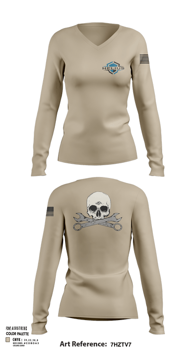 Helius Women's Long Sleeve V-neck Shirt - 10 (1)