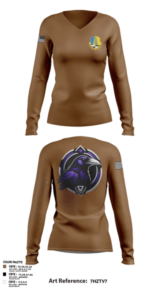 Womens Long Sleeve Vneck Shirt, 319th IEW, , Teamtime, Team time, sublimation, custom sports apparel, team uniforms, spirit wear, spiritwear, sports uniforms, custom shirts, team store, custom team store, fundraiser sports, apparel fundraiser