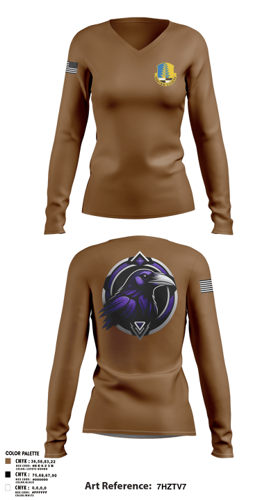 319th IEW Women's Long Sleeve V-neck Shirt - 1