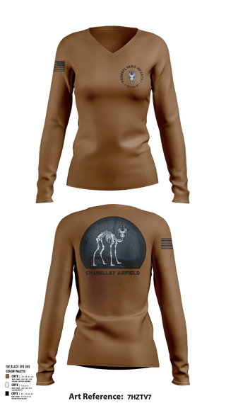 Womens Long Sleeve Vneck Shirt, 1-112 INF Assassins, , Teamtime, Team time, sublimation, custom sports apparel, team uniforms, spirit wear, spiritwear, sports uniforms, custom shirts, team store, custom team store, fundraiser sports, apparel fundraiser