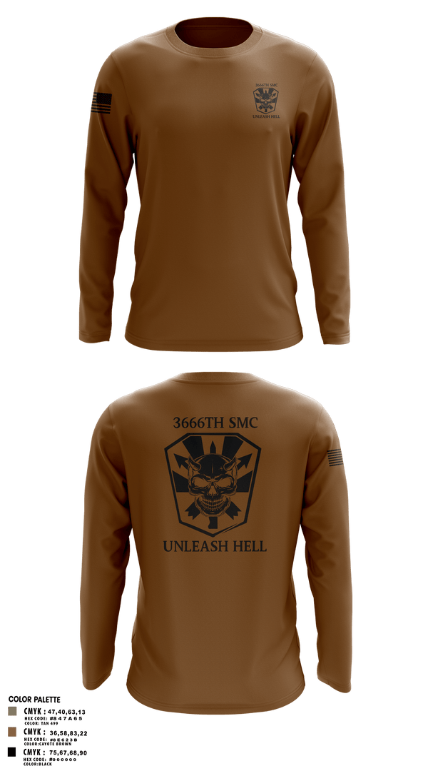 Long Sleeve Performance Shirt, 3666 Support Maintenance Company, , Teamtime, Team time, sublimation, custom sports apparel, team uniforms, spirit wear, spiritwear, sports uniforms, custom shirts, team store, custom team store, fundraiser sports, apparel fundraiser