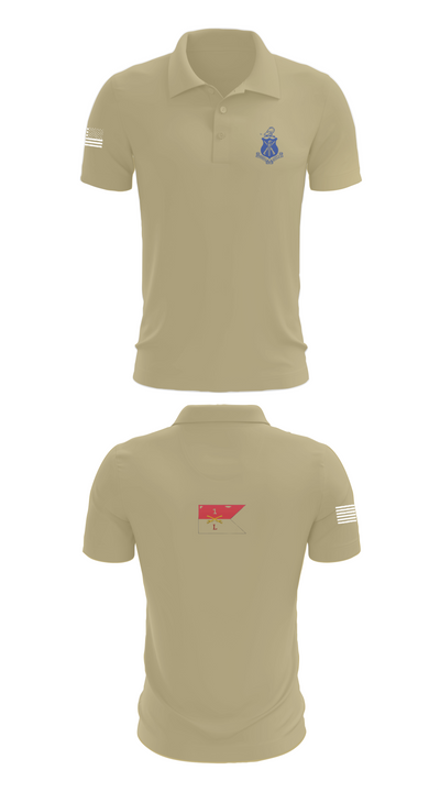 Pershing Rifles Troop L-1 10347059 Short Sleeve Performance Polo - 87