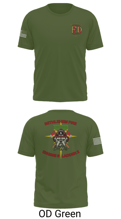 Bethlehem Fire Department E6/L2 76830300 Old School Cotton Feel Shirt - 50