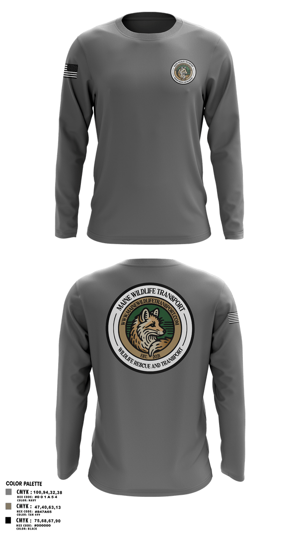 Long Sleeve Performance Shirt, Maine Wildlife Transport, , Teamtime, Team time, sublimation, custom sports apparel, team uniforms, spirit wear, spiritwear, sports uniforms, custom shirts, team store, custom team store, fundraiser sports, apparel fundraiser