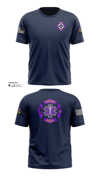Short Sleeve Performance Shirt, Piper High School Public Services Academy, Fire Department, Teamtime, Team time, sublimation, custom sports apparel, team uniforms, spirit wear, spiritwear, sports uniforms, custom shirts, team store, custom team store, fundraiser sports, apparel fundraiser