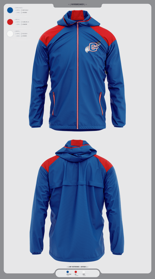 Windbreaker, Cleveland Blue Raiders, Track & Field, Teamtime, Team time, sublimation, custom sports apparel, team uniforms, spirit wear, spiritwear, sports uniforms, custom shirts, team store, custom team store, fundraiser sports, apparel fundraiser