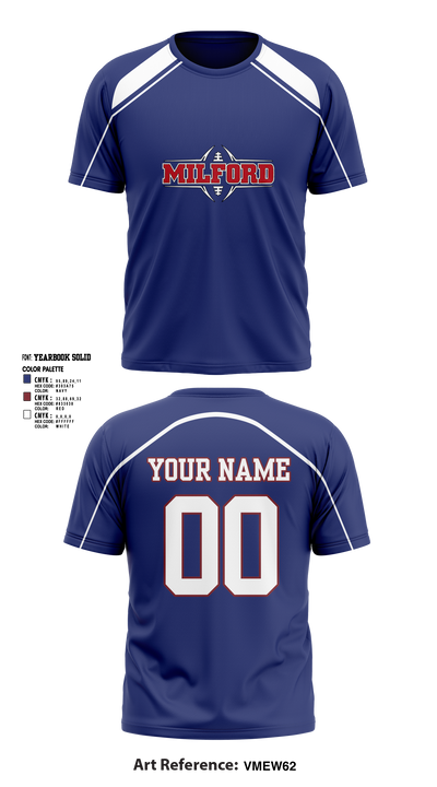 Milford Eagles Pop Warner Football and Cheer 85500081 Short Sleeve Performance Shirt - 3 (2)