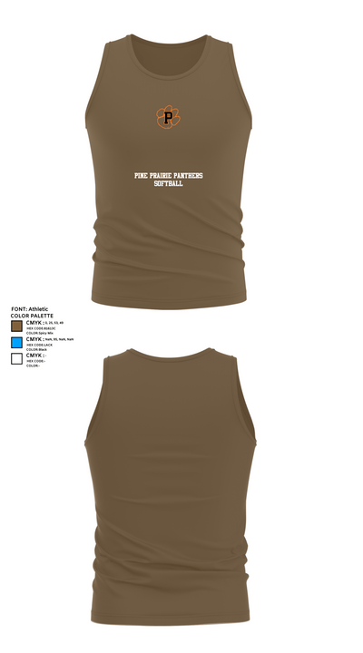 Pine Prairie Panthers Softball 4655402 Tank Top - 7