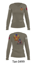 USA MEDDAC KAHC 77066596 Women's Long Sleeve V-neck Shirt - 77