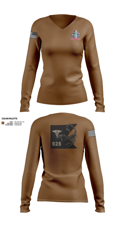 926 PM 83596948 Women's Long Sleeve V-neck Shirt - 2