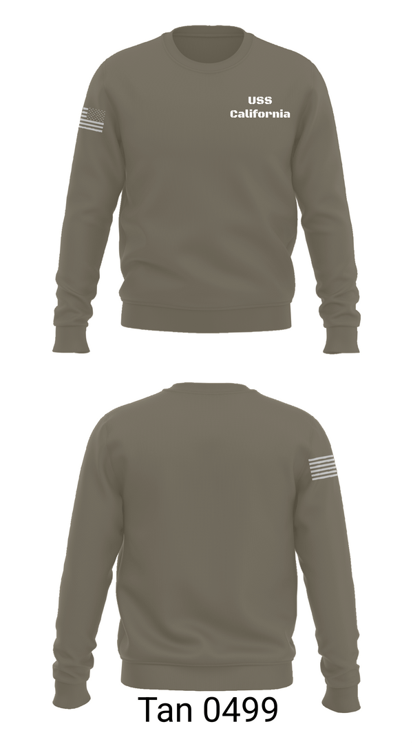 Crew Neck Sweatshirt, USS California, , Teamtime, Team time, sublimation, custom sports apparel, team uniforms, spirit wear, spiritwear, sports uniforms, custom shirts, team store, custom team store, fundraiser sports, apparel fundraiser