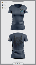 1-28 Infantry battalion 32318490 Women's Short Sleeve V-neck Shirt - 2