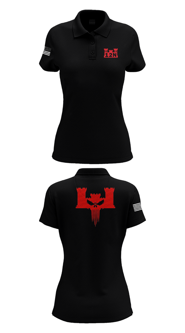 Womens Short Sleeve Performance Polo, A co 578th BEB, , Teamtime, Team time, sublimation, custom sports apparel, team uniforms, spirit wear, spiritwear, sports uniforms, custom shirts, team store, custom team store, fundraiser sports, apparel fundraiser