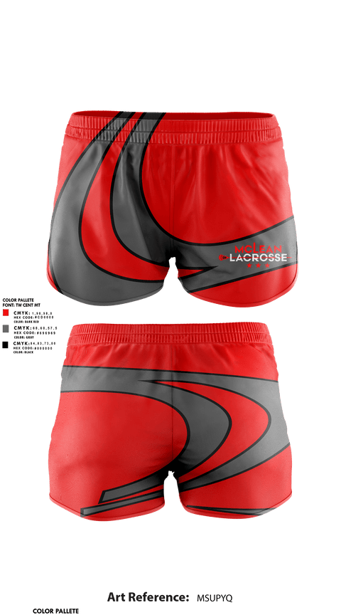 Womens Shorts, McLean Lacrosse, Men's Lacrosse, Teamtime, Team time, sublimation, custom sports apparel, team uniforms, spirit wear, spiritwear, sports uniforms, custom shirts, team store, custom team store, fundraiser sports, apparel fundraiser