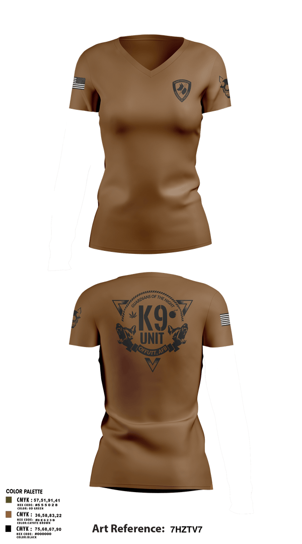 Womens Short Sleeve Vneck Shirt, Guardians of the Night, , Teamtime, Team time, sublimation, custom sports apparel, team uniforms, spirit wear, spiritwear, sports uniforms, custom shirts, team store, custom team store, fundraiser sports, apparel fundraiser