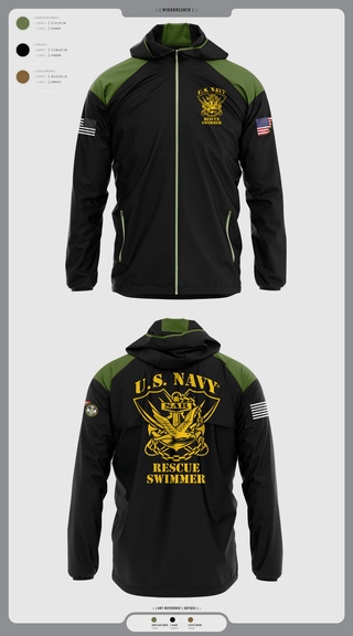 Windbreaker, Aircrew Rescue Swimmer, , Teamtime, Team time, sublimation, custom sports apparel, team uniforms, spirit wear, spiritwear, sports uniforms, custom shirts, team store, custom team store, fundraiser sports, apparel fundraiser