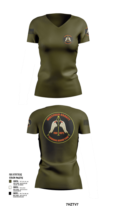 Station 12 TRT 63854404 Women's Short Sleeve V-neck Shirt - 109