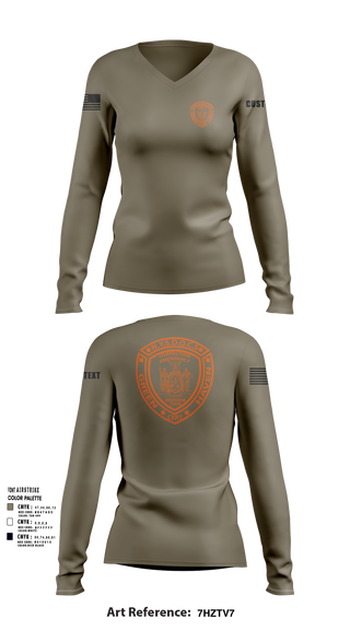 Womens Long Sleeve Vneck Shirt, Green Haven CERT, , Teamtime, Team time, sublimation, custom sports apparel, team uniforms, spirit wear, spiritwear, sports uniforms, custom shirts, team store, custom team store, fundraiser sports, apparel fundraiser