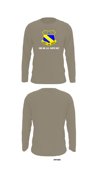 Long Sleeve Performance Shirt, 2nd BN (LS) 349th RGT, , Teamtime, Team time, sublimation, custom sports apparel, team uniforms, spirit wear, spiritwear, sports uniforms, custom shirts, team store, custom team store, fundraiser sports, apparel fundraiser