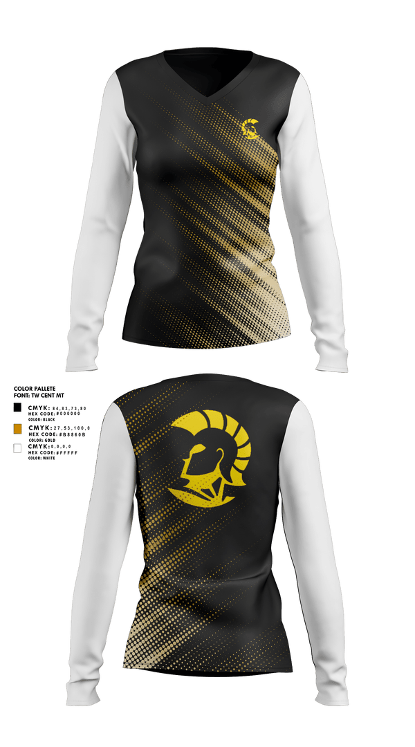 Womens Long Sleeve Vneck Shirt, El Sausal Middle School, Spirit Store, Teamtime, Team time, sublimation, custom sports apparel, team uniforms, spirit wear, spiritwear, sports uniforms, custom shirts, team store, custom team store, fundraiser sports, apparel fundraiser