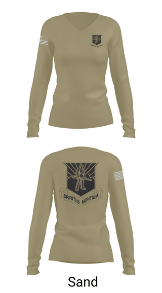 Womens Long Sleeve Vneck Shirt, WVU AROTC, , Teamtime, Team time, sublimation, custom sports apparel, team uniforms, spirit wear, spiritwear, sports uniforms, custom shirts, team store, custom team store, fundraiser sports, apparel fundraiser