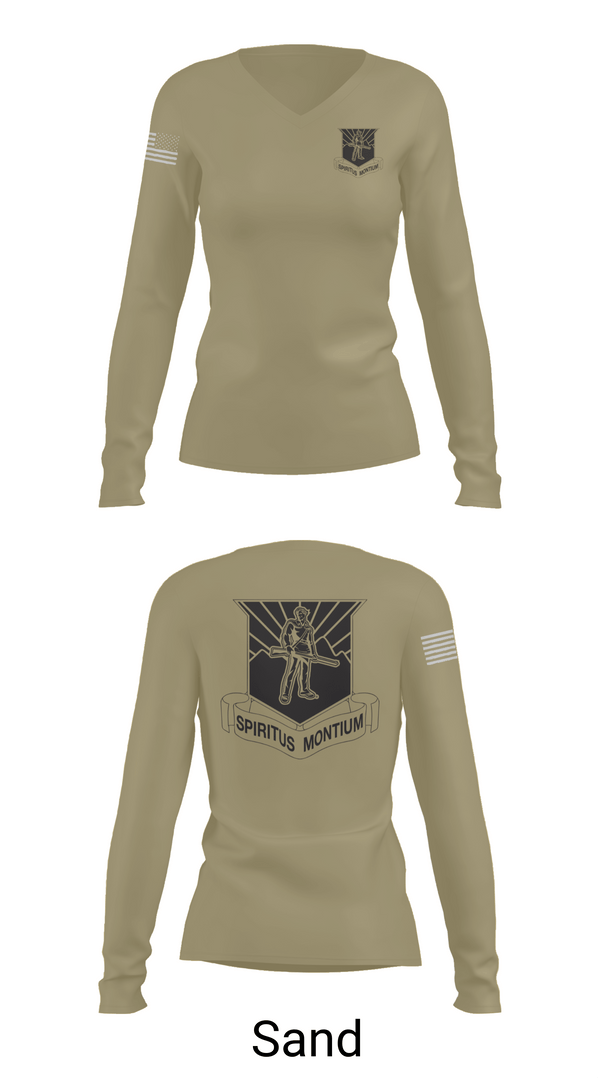 Womens Long Sleeve Vneck Shirt, WVU AROTC, , Teamtime, Team time, sublimation, custom sports apparel, team uniforms, spirit wear, spiritwear, sports uniforms, custom shirts, team store, custom team store, fundraiser sports, apparel fundraiser