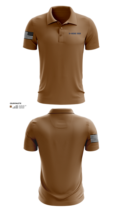 2-142nd HHB 84315779 Short Sleeve Performance Polo - 1
