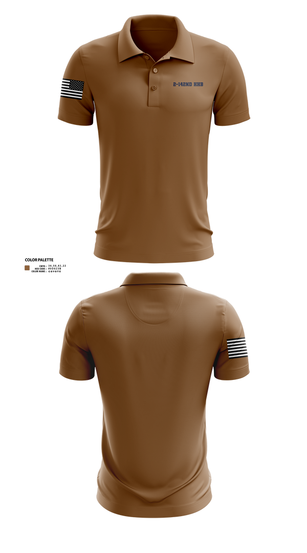 Short Sleeve Performance Polo, 2-142nd HHB, , Teamtime, Team time, sublimation, custom sports apparel, team uniforms, spirit wear, spiritwear, sports uniforms, custom shirts, team store, custom team store, fundraiser sports, apparel fundraiser