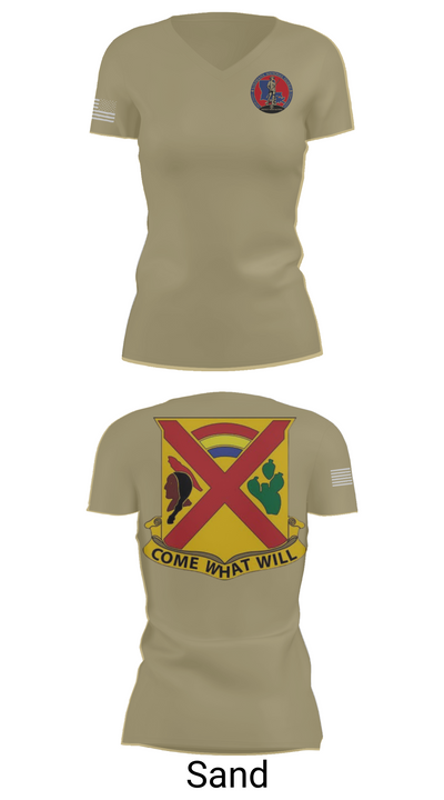 Charley troop 2-108 CAV 33316254 Women's Short Sleeve V-neck Shirt - 84