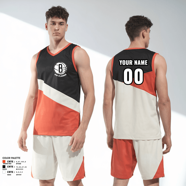 Mens Basketball Jersey, NW FLAMES, Men's Basketball, Teamtime, Team time, sublimation, custom sports apparel, team uniforms, spirit wear, spiritwear, sports uniforms, custom shirts, team store, custom team store, fundraiser sports, apparel fundraiser