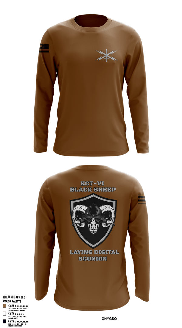 Long Sleeve Performance Shirt, ECT-06, B Co., 11th Cyber Battalion, , Teamtime, Team time, sublimation, custom sports apparel, team uniforms, spirit wear, spiritwear, sports uniforms, custom shirts, team store, custom team store, fundraiser sports, apparel fundraiser