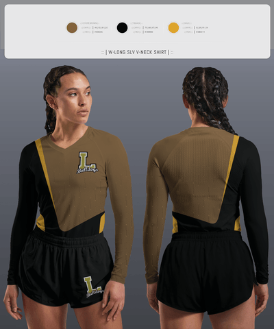 Lithonia High School Soccer 86293825 Women's Long Sleeve V-neck Shirt - 1