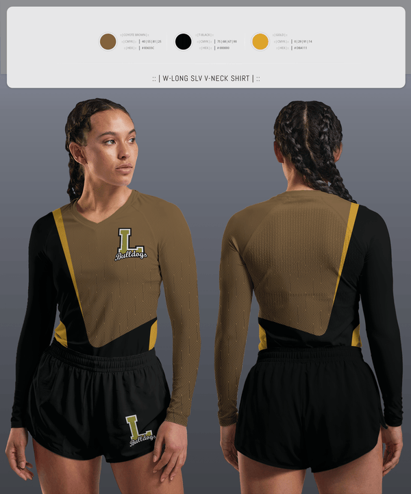 Womens Long Sleeve Vneck Shirt, Lithonia High School Soccer, Women's Soccer, Teamtime, Team time, sublimation, custom sports apparel, team uniforms, spirit wear, spiritwear, sports uniforms, custom shirts, team store, custom team store, fundraiser sports, apparel fundraiser