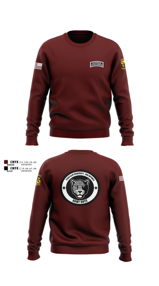 Crew Neck Sweatshirt, TAMUSA ROTC, Army, Teamtime, Team time, sublimation, custom sports apparel, team uniforms, spirit wear, spiritwear, sports uniforms, custom shirts, team store, custom team store, fundraiser sports, apparel fundraiser