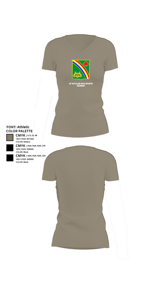 Womens Short Sleeve Vneck Shirt, 1st Battalion 69th Infantry Regiment, Army, Teamtime, Team time, sublimation, custom sports apparel, team uniforms, spirit wear, spiritwear, sports uniforms, custom shirts, team store, custom team store, fundraiser sports, apparel fundraiser