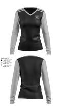 Sisters High School Tennis 56460316 Women's Long Sleeve V-neck Shirt - 1