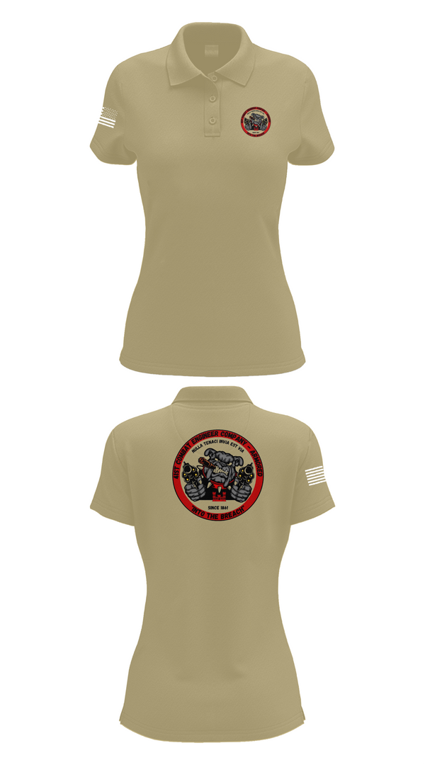 Womens Short Sleeve Performance Polo, 41st CEC-A, Army, Teamtime, Team time, sublimation, custom sports apparel, team uniforms, spirit wear, spiritwear, sports uniforms, custom shirts, team store, custom team store, fundraiser sports, apparel fundraiser